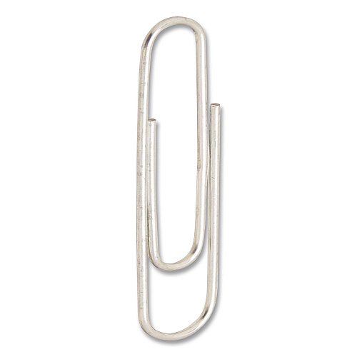Officemate Super Premium Giant Paper Clips, Jumbo, Smooth, Silver, 100/Box, 10 Boxes/Carton (659939)