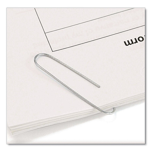 Officemate Super Premium Giant Paper Clips, Jumbo, Smooth, Silver, 100/Box, 10 Boxes/Carton (659939)