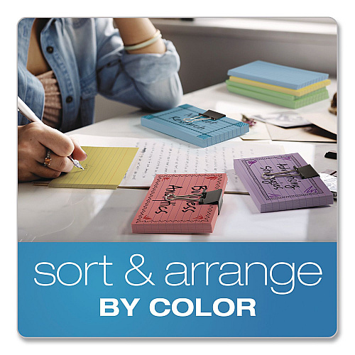 Oxford Ruled Index Cards, 3 x 5, Assorted Colors, 3,000/Carton (40280CT)