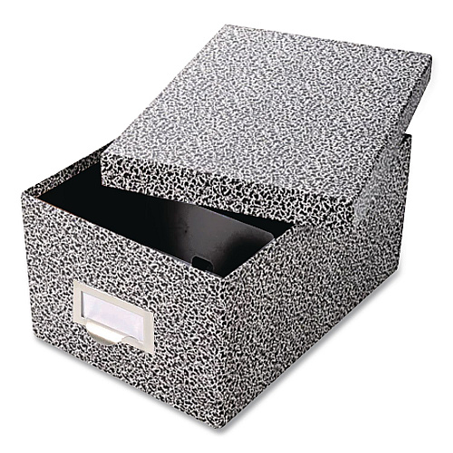 Pendaflex Index Card File Box, Holds 1,000 4 x 6 Cards, 6.63 x 11.63 x 5, Fiberboard, Black Agate (94BLA)