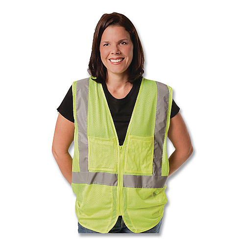 PIP ANSI Class 2 Hook and Loop Safety Vest, Medium, Lime (302MVGLYM)