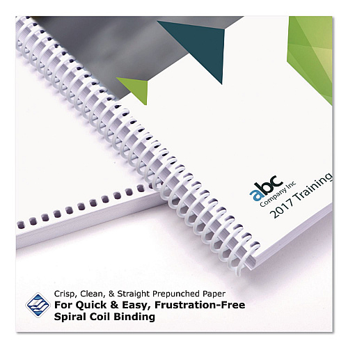 Printworks Professional Punched Paper, 92 Bright, Top: 5-Hole, 20 lb Bond Weight, 8.5 x 11, White, 500/Ream (04108)