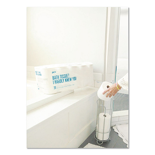 Perk Septic Safe Toilet Paper, 1-Ply, White, 1,000 Sheets/Roll, 20 Rolls/Pack (24388712)