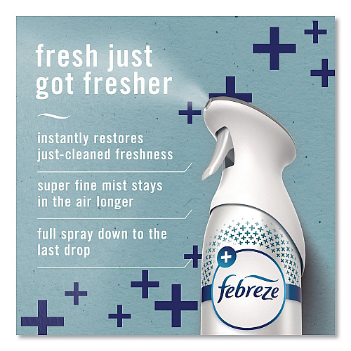 Febreze AIR, Heavy-Duty Crisp Clean, 8.1 oz Aerosol Spray, 6/Carton (19924)