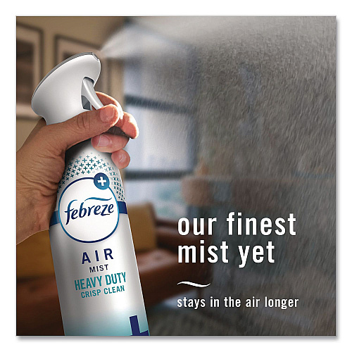 Febreze AIR, Heavy-Duty Crisp Clean, 8.1 oz Aerosol Spray, 6/Carton (19924)