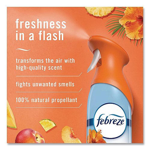 Febreze AIR, Hawaiian Aloha, 8.1 oz Aerosol Spray, 6/Carton (21385)