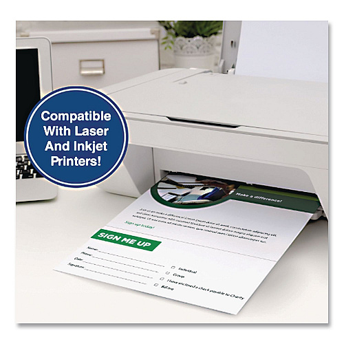 Printworks Professional Perforated Paper, 92 Bright, Perforated 3.67 from Bottom, 24 lb Bond Weight, 8.5 x 11, White, 500 Sheets/Ream, 5 Reams/Carton (04126)
