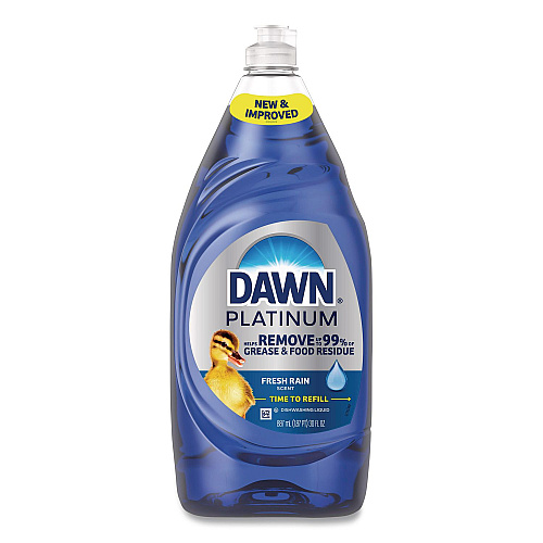 Dawn Platinum Liquid Dish Detergent, Refreshing Rain Scent, 30 oz Bottle, 8/Carton (22230)