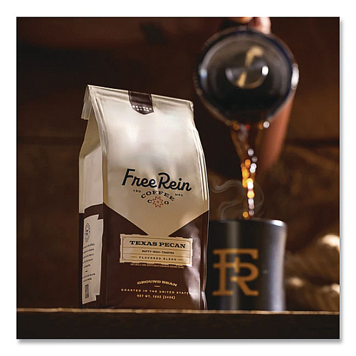 Free Rein Ground Coffee, Texas Pecan, 12 oz Bag (FRE36366)