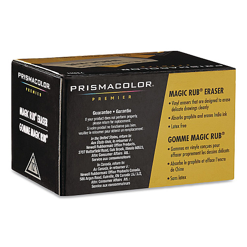 Prismacolor MAGUC RUB Eraser, For Pencil/Ink Marks, Rectangular Block, Medium, Off-White, 432/Carton (73201CT)