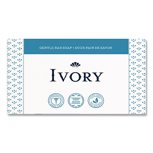 Ivory Individually Wrapped Bath Soap, Original Scent, 3.1 oz, 72/Carton (22302)