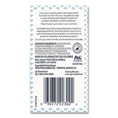 Ivory Individually Wrapped Bath Soap, Original Scent, 3.1 oz, 72/Carton (22302)