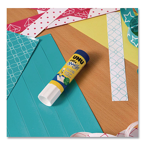 UHU Stic Permanent Glue, Magic Blue, 0.29 oz, Dries Clear (99601)