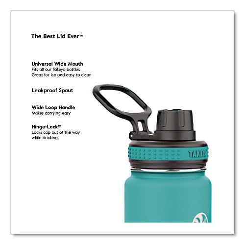 TAKEYA Originals Stainless Steel Vacuum Insulated Water Bottle, 24 oz, Ocean (50044)