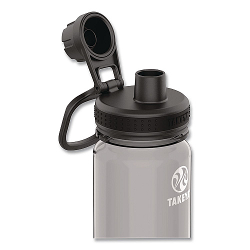 TAKEYA Tritan Plastic Water Bottle, 40 oz, Stormy Black (50412)