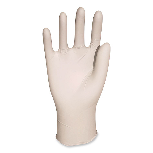 AMBITEX L200 Series Powder-Free Latex Gloves, Large, 5 mil Thick, 9" Long, Cream, 100/Box, 10 Boxes/Carton (LLG200CT)