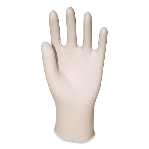 AMBITEX L200 Series Powder-Free Latex Gloves, Large, 5 mil Thick, 9" Long, Cream, 100/Box, 10 Boxes/Carton (LLG200CT)