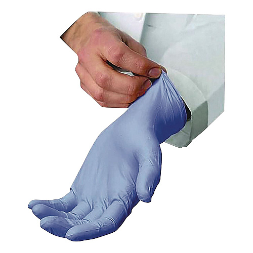 AMBITEX N5201 Series Powder-Free Nitrile Gloves, Small, 9" Long, Blue, 100/Box, 10 Boxes/Carton (NSM5201CT)