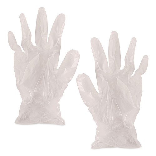 AMBITEX V200 Series Powder-Free Vinyl Exam Gloves, Medium, 4 mil Thick, 9" Long, Clear, 100/Box, 10 Boxes/Carton (VMD200CT)