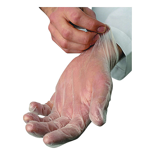 AMBITEX V200 Series Powder-Free Vinyl Exam Gloves, Medium, 4 mil Thick, 9" Long, Clear, 100/Box, 10 Boxes/Carton (VMD200CT)