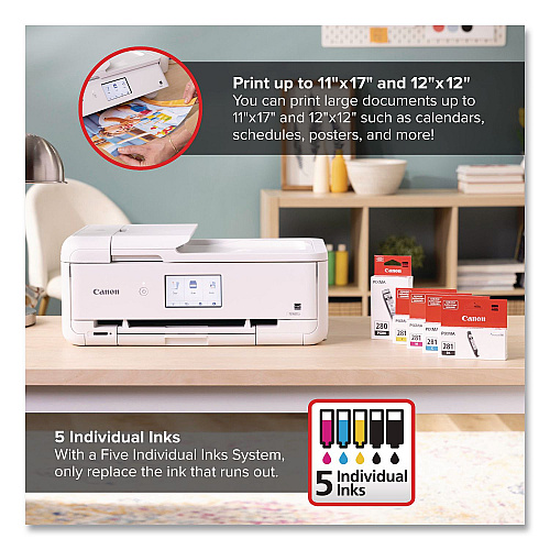 Canon PIXMA TS9521Ca Inkjet Printer, Copy/Print/Scan (2988C052)