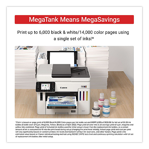 Canon MegaTank GX7120 All-in-One Printer, Copy/Fax/Print/Scan (6880C002)