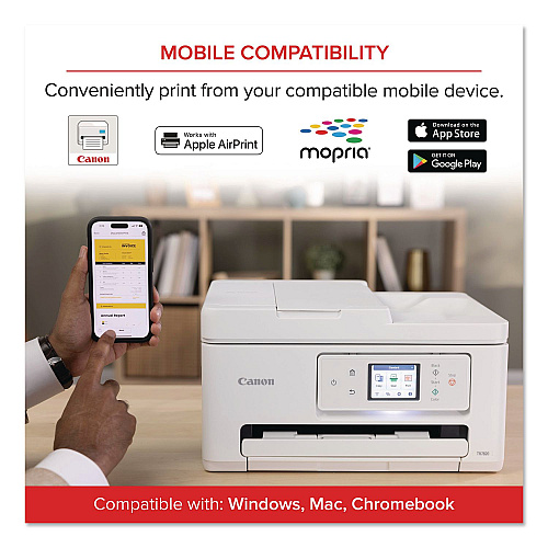 Canon PIXMA TR7820 Inkjet Printer, Copy/Print/Scan (6258C002)