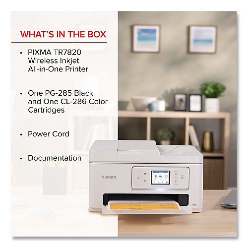 Canon PIXMA TR7820 Inkjet Printer, Copy/Print/Scan (6258C002)