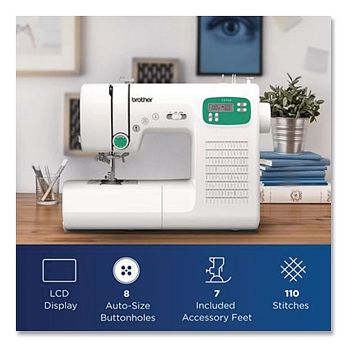 Brother CE1155 Computerized Sewing Machine, 110 Stitches, 18 x 15 x 8