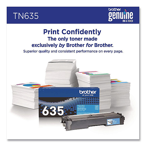 Brother TN635 Toner, 1,800 Page-Yield, Cyan (TN635C)
