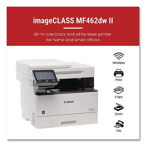 Canon imageCLASS MF462dw II Laser Printer, Copy/Fax/Print/Scan (7188C015)