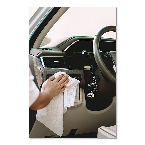 Crocodile Cloth Auto Cleaning Cloths, 10 x 15, White, 100/Pack (6930100)