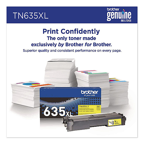 TN635XL High-Yield Toner, 4,500 Page-Yield, Yellow