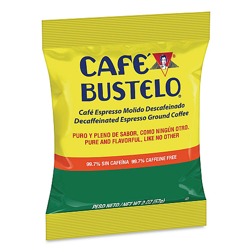 Cafe Bustelo Decaffeinated Espresso Ground Coffee, 2 oz Fraction Pack, 30/Carton (11244)