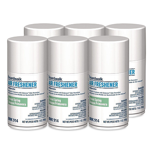 Boardwalk Metered Air Freshener Refill, Forest Spring, 7 oz Aerosol Can, 6/Carton (914)