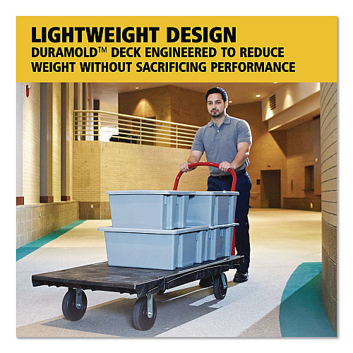 Rubbermaid Commercial Platform Truck with 8" TPR Casters, 2,000 lb Capacity, 30 x 60 x 7, Black (4466BLA)