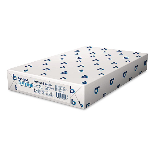 Boardwalk Legal Size Copy Paper, 92 Bright, 20 lb Bond Weight, 8.5 x 14, White, 500 Sheets/Ream, 10 Reams/Carton (24200)