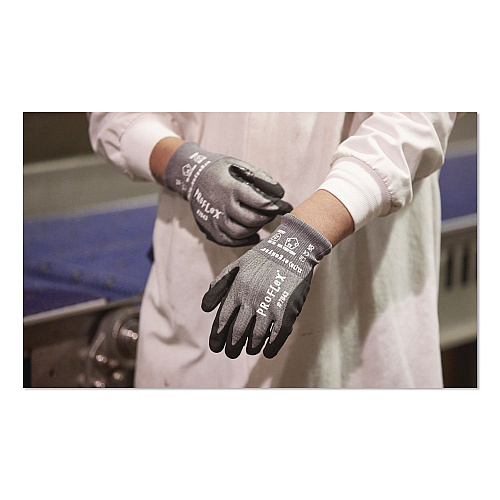 ergodyne ProFlex 7043 ANSI A4 Nitrile Coated CR Gloves, EN388: 4X42D, 7.5" Long, 3X-Large (12), Gray, Pair (10527)