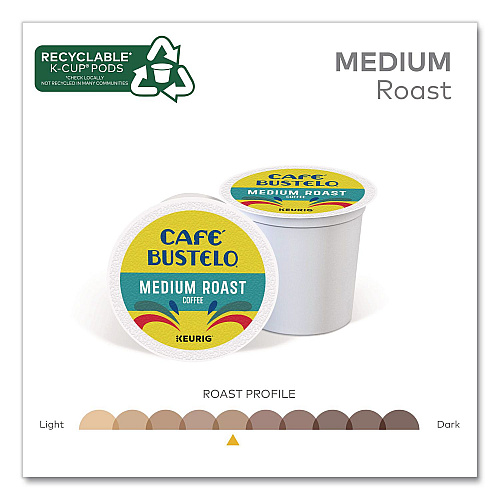 Cafe Bustelo Medium Roast K-Cups, 22/Box (2861)