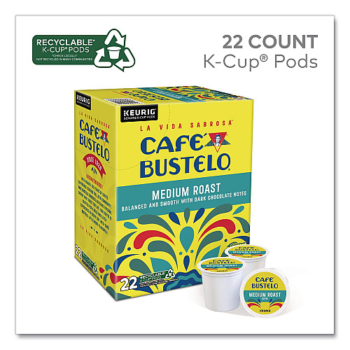 Cafe Bustelo Medium Roast K-Cups, 22/Box (2861)