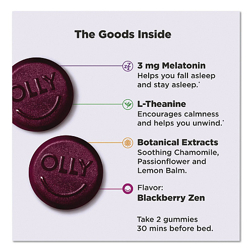 OLLY Sleep Gummy, Blackberry Zen, 10/Pack (1517)