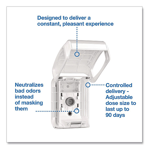 Tork Constant Air Freshener Dispenser, 3.93 x 4.72 x 5.98, White, 6/Carton (256021)