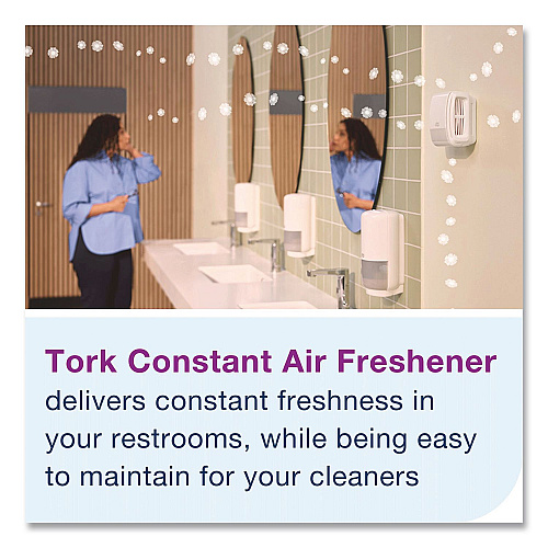 Tork Constant Air Freshener Dispenser, 3.93 x 4.72 x 5.98, White, 6/Carton (256021)