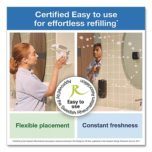 Tork Constant Air Freshener Dispenser, 3.93 x 4.72 x 5.98, White, 6/Carton (256021)