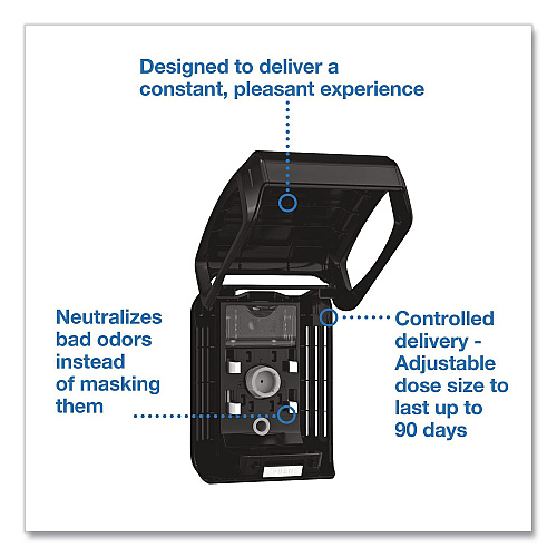 Tork Constant Air Freshener Dispenser, 3.93 x, 4.72 x 5.98, Black, 6/Carton (256023)