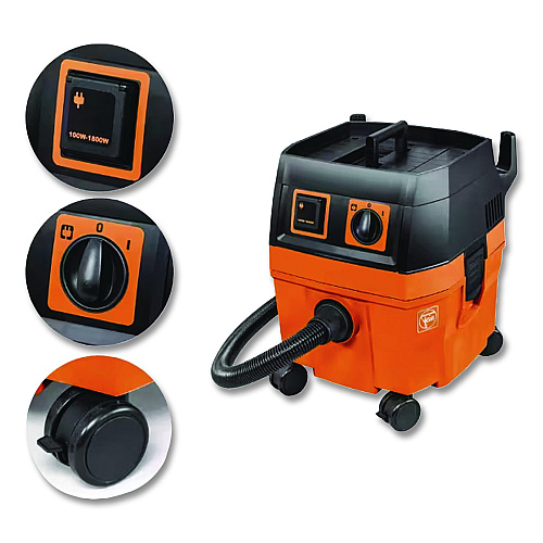 Fein Turbo II Wet/Dry Vacuum/Dust Extractor, 8.4 gal, Orange/Black (92036236090)