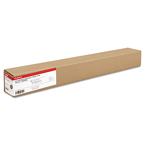 Canon Matte Coated Paper Roll, 2" Core, 8 mil, 36" x 100 ft, Matte White (0849V350)