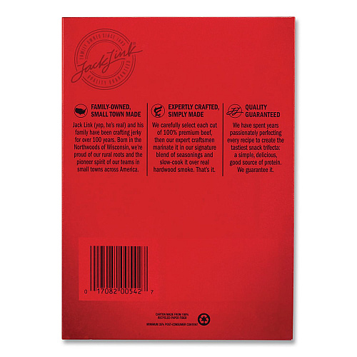 Jack Links Beef Jerky Variety Pack, Original/Teriyaki, 8.1 oz Bag, 9/Carton (22002688)