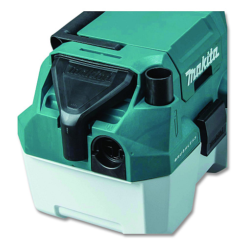 Makita LXT 18 V Li-Ion HEPA Dust Extractor/Vacuum (Tool Only), 2 gal Tank Capacity, Black/Teal/White (XCV11Z)