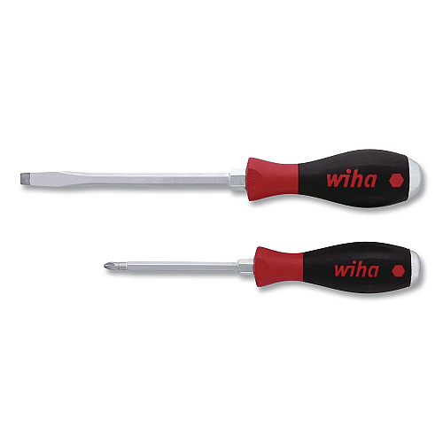 Wiha Two-Piece Extra Heavy SoftFinish Slotted and Phillips Screwdriver Set (53082)
